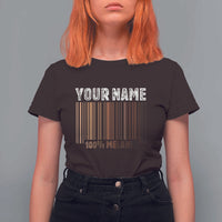 Personalized Gifts Black Pride T Shirt For Women Custom Name Melanin BLM African History Gift