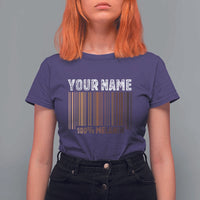 Personalized Gifts Black Pride T Shirt For Women Custom Name Melanin BLM African History Gift