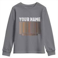 Personalized Gifts Black Pride Youth Sweatshirt Custom Name Melanin BLM African History Gift