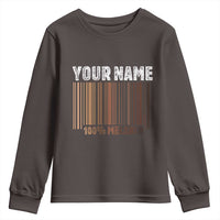 Personalized Gifts Black Pride Youth Sweatshirt Custom Name Melanin BLM African History Gift