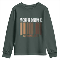 Personalized Gifts Black Pride Youth Sweatshirt Custom Name Melanin BLM African History Gift
