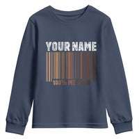 Personalized Gifts Black Pride Youth Sweatshirt Custom Name Melanin BLM African History Gift