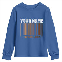 Personalized Gifts Black Pride Youth Sweatshirt Custom Name Melanin BLM African History Gift