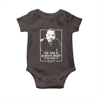 Martin Luther King Baby Onesie The Time Is Always Right MLK Day Black History Month