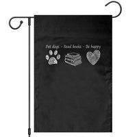 Funny Dog Book Lovers Garden Flag Pet Dogs Read Books Be Happy