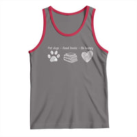 Funny Dog Book Lovers Tank Top Pet Dogs Read Books Be Happy