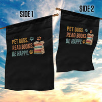 Retro Dog Book Lovers Garden Flag Bookish Dog Mom Gift