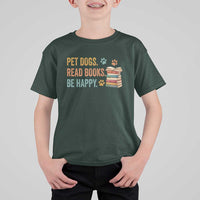 Retro Dog Book Lovers T Shirt For Kid Bookish Dog Mom Gift