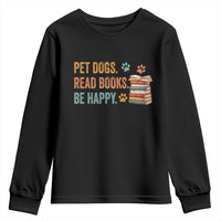 Retro Dog Book Lovers Youth Sweatshirt Bookish Dog Mom Gift
