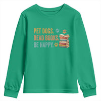 Retro Dog Book Lovers Youth Sweatshirt Bookish Dog Mom Gift