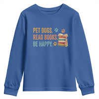 Retro Dog Book Lovers Youth Sweatshirt Bookish Dog Mom Gift