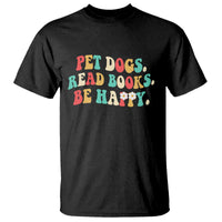 Dog Book Lover T Shirt Retro Groovy Flower Bookish Dog Mom Gift