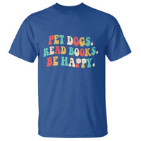 Dog Book Lover T Shirt Retro Groovy Flower Bookish Dog Mom Gift