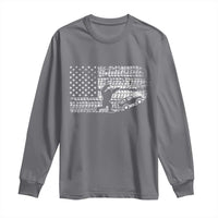 Bigfoot Offroad Car Long Sleeve Shirt Retro Sasquatch 4x4 UTV ATV Funny American Flag
