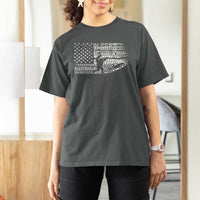 Bigfoot Offroad Car T Shirt For Women Retro Sasquatch 4x4 UTV ATV Funny American Flag