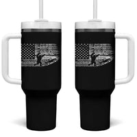 Bigfoot Offroad Car Tumbler With Handle Retro Sasquatch 4x4 UTV ATV Funny American Flag