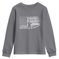 Bigfoot Offroad Car Youth Sweatshirt Retro Sasquatch 4x4 UTV ATV Funny American Flag