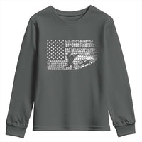 Bigfoot Offroad Car Youth Sweatshirt Retro Sasquatch 4x4 UTV ATV Funny American Flag