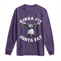 Funny Gym Long Sleeve Shirt Kinda Fit Sorta Fat Panda Weightlifting Workout