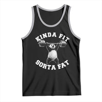 Funny Gym Tank Top Kinda Fit Sorta Fat Panda Weightlifting Workout