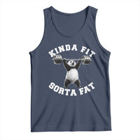 Funny Gym Tank Top Kinda Fit Sorta Fat Panda Weightlifting Workout