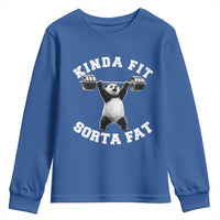 Funny Gym Youth Sweatshirt Kinda Fit Sorta Fat Panda Weightlifting Workout