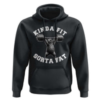 Funny Gym Hoodie Kinda Fit Sorta Fat Bear Weightlifting Workout