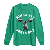 Funny Gym Long Sleeve Shirt Kinda Fit Sorta Fat Bear Weightlifting Workout