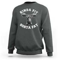 Funny Gym Sweatshirt Kinda Fit Sorta Fat Bear Weightlifting Workout