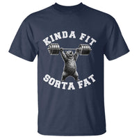 Funny Gym T Shirt Kinda Fit Sorta Fat Bear Weightlifting Workout