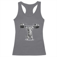 Funny Cat Gym Racerback Tank Top Weightlifting Workout