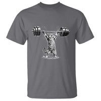 Funny Cat Gym T Shirt Weightlifting Workout