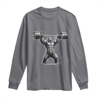 Funny Gym Bigfoot Long Sleeve Shirt Weightlifting Workout