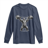 Funny Gym Bigfoot Long Sleeve Shirt Weightlifting Workout