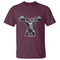 Funny Gym Bigfoot T Shirt Weightlifting Workout