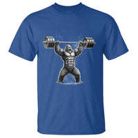 Funny Gym Bigfoot T Shirt Weightlifting Workout