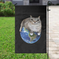 Earth Cat Silly Cat Meme Garden Flag
