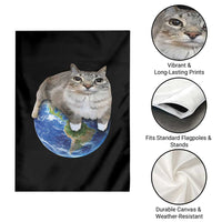 Earth Cat Silly Cat Meme Garden Flag
