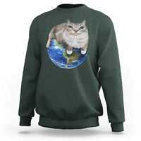 Earth Cat Silly Cat Meme Sweatshirt