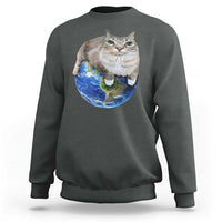 Earth Cat Silly Cat Meme Sweatshirt