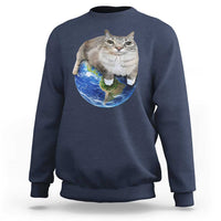 Earth Cat Silly Cat Meme Sweatshirt