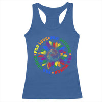 Pro Choice Women Rights Racerback Tank Top Equal Rights Multicolored Flowers - Wonder Print Shop