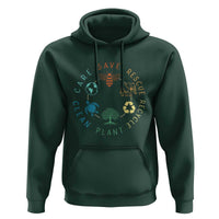 Earth Day Environment Hoodie Save Bees Rescue Animals Recycle Plastic