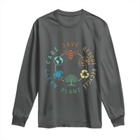 Earth Day Environment Long Sleeve Shirt Save Bees Rescue Animals Recycle Plastic
