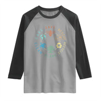 Earth Day Environment Raglan Shirt Save Bees Rescue Animals Recycle Plastic