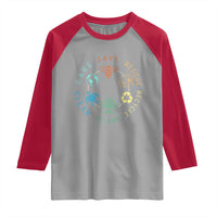 Earth Day Environment Raglan Shirt Save Bees Rescue Animals Recycle Plastic