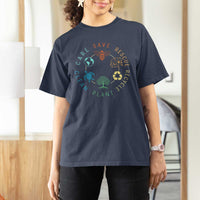 Earth Day Environment T Shirt For Women Save Bees Rescue Animals Recycle Plastic