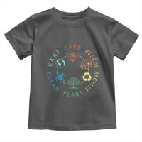 Earth Day Environment Toddler T Shirt Save Bees Rescue Animals Recycle Plastic