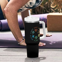 Earth Day Environment Tumbler With Handle Save Bees Rescue Animals Recycle Plastic