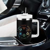 Earth Day Environment Tumbler With Handle Save Bees Rescue Animals Recycle Plastic